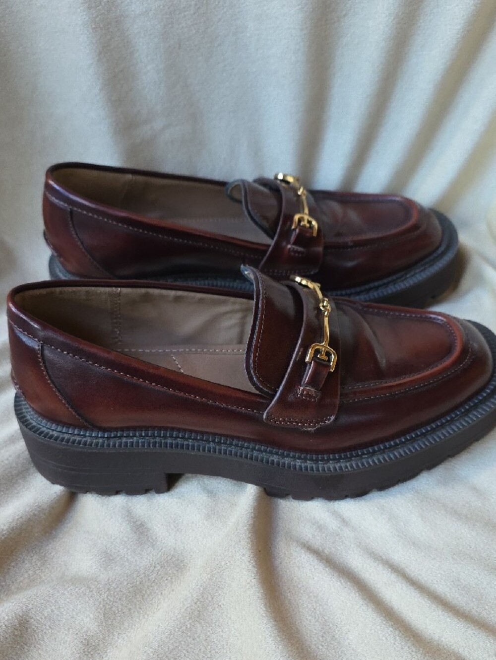 Sam Edelman Women's Dark Brown Leather Bit Loafers - Picture 4 of 7